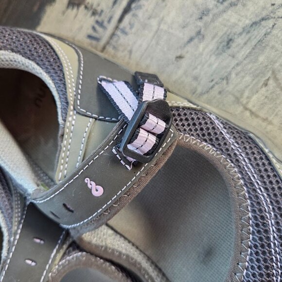 Ahnu Mary Jane Sandals Womens Sz 7.5 Slip on Gray  Pink/Purple Gorpcore Outdoor - Picture 4 of 14